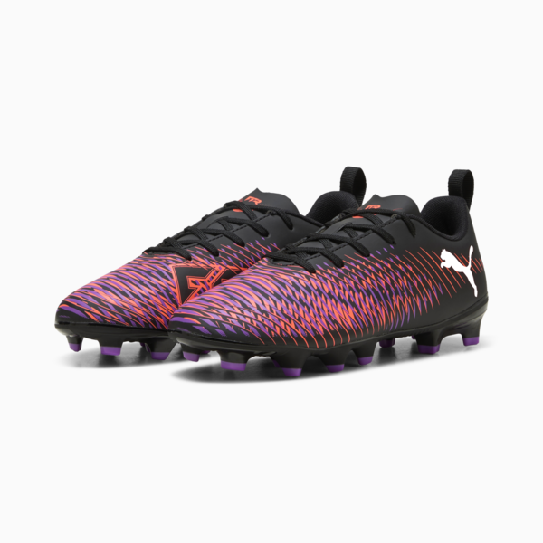 Botines de fútbol FUTURE 8 PLAY FG/AG juvenil, PUMA Black-PUMA White-Glowing Red, large-ARG