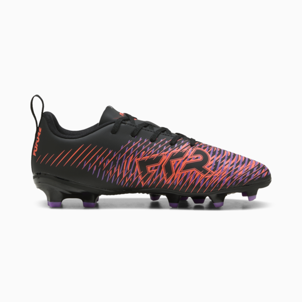 Botines de fútbol FUTURE 8 PLAY FG/AG juvenil, PUMA Black-PUMA White-Glowing Red, large-ARG