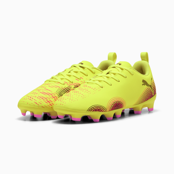 Botines de fútbol FUTURE 8 PLAY FG/AG juvenil, Yellow Alert-PUMA Black-Sun Struck, large-ARG