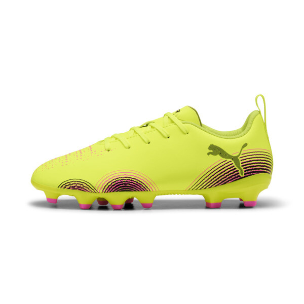 Botines de fútbol PUMA FUTURE 8 PLAY FG/AG juvenil En Amarillo Alert/Negro/Sun Struck