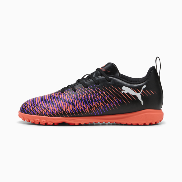 Botines de fútbol FUTURE 8 PLAY TT juvenil, PUMA Black-PUMA White-Glowing Red, large-ARG