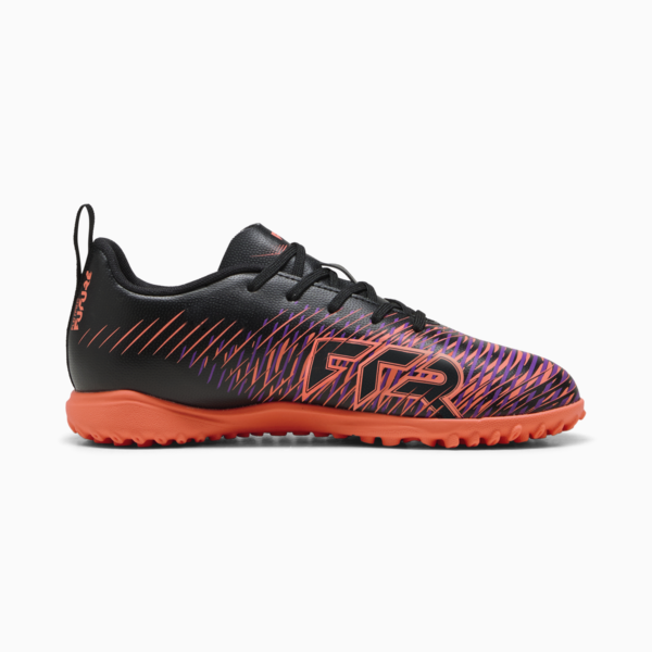 Botines de fútbol FUTURE 8 PLAY TT juvenil, PUMA Black-PUMA White-Glowing Red, large-ARG