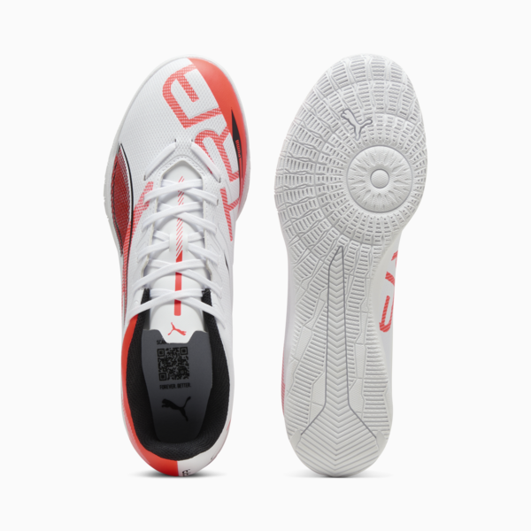 Botines de futsal ULTRA 5 PLAY IT, PUMA White-PUMA Black-Glowing Red, large-ARG