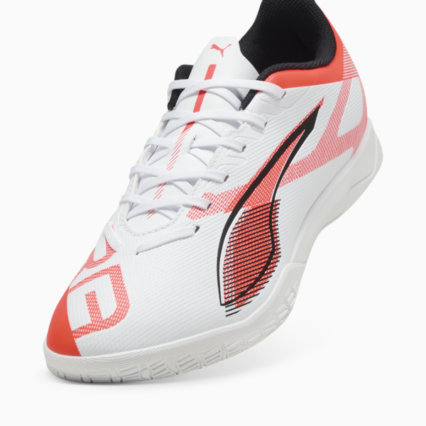 Botines de futsal ULTRA 5 PLAY IT, PUMA White-PUMA Black-Glowing Red, large-ARG