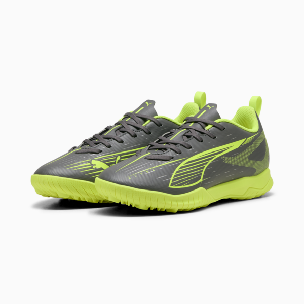 Botines de fútbol ULTRA 5 PLAY TT juvenil, Matte Aged Silver-Yellow Alert-Puma Aged Silver, large-ARG