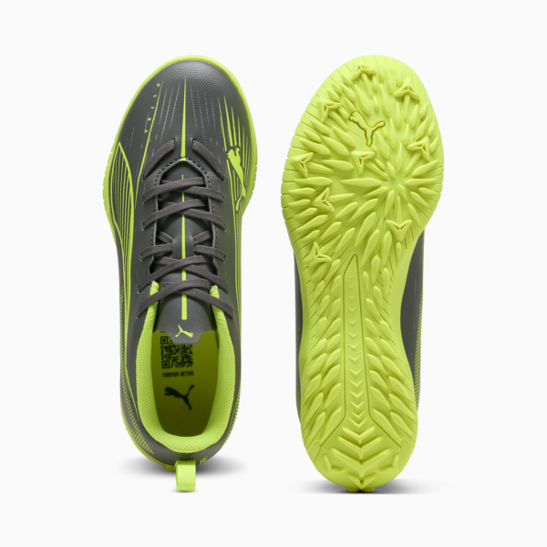 Botines de fútbol ULTRA 5 PLAY TT juvenil, Matte Aged Silver-Yellow Alert-Puma Aged Silver, large-ARG