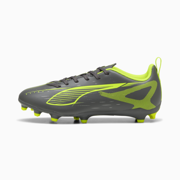 Botines de fútbol ULTRA 5 PLAY FG/AG juvenil, Matte Aged Silver-Yellow Alert-Puma Aged Silver, large-ARG