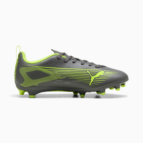 Botines de fútbol ULTRA 5 PLAY FG/AG juvenil, Matte Aged Silver-Yellow Alert-Puma Aged Silver, large-ARG