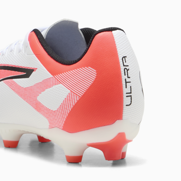 Botines de fútbol ULTRA 5 PLAY FG/AG, PUMA White-PUMA Black-Glowing Red, large-ARG