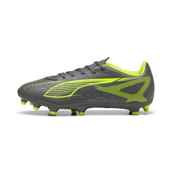 Botines de fútbol PUMA ULTRA 5 PLAY FG/AG En Matte Aged Silver/Amarillo Alert/Aged Silver