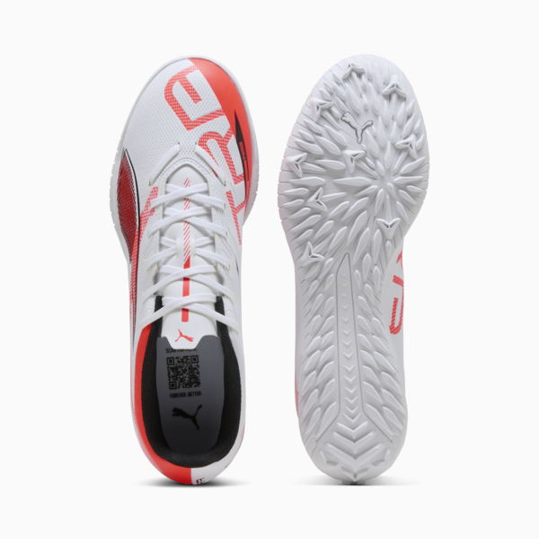 Botines de fútbol ULTRA 5 PLAY TT, PUMA White-PUMA Black-Glowing Red, large-ARG