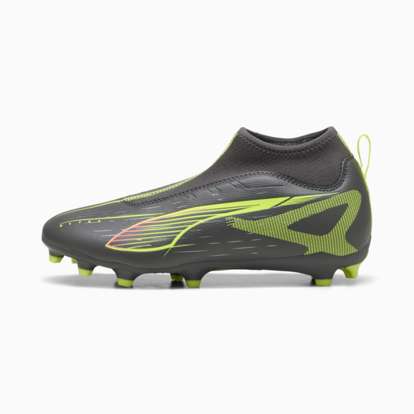 Botines de fútbol ULTRA 5 MATCH+ FG/AG juvenil, Matte Aged Silver-Yellow Alert-Puma Aged Silver, large-ARG