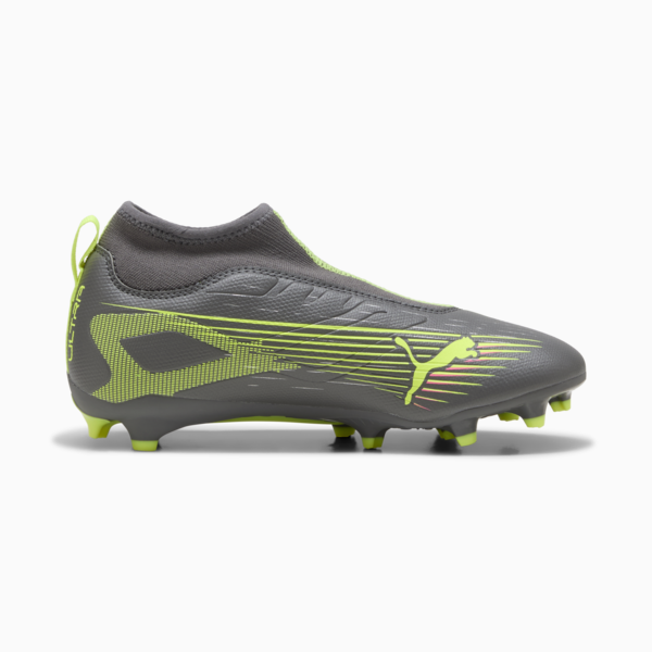 Botines de fútbol ULTRA 5 MATCH+ FG/AG juvenil, Matte Aged Silver-Yellow Alert-Puma Aged Silver, large-ARG