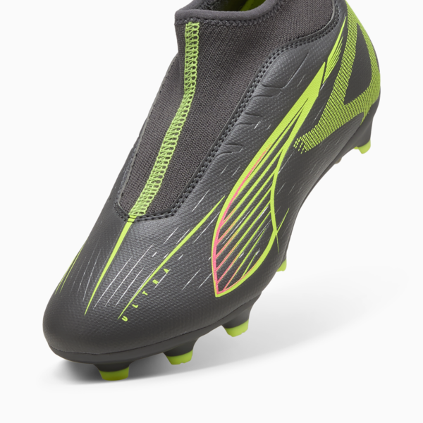 Botines de fútbol ULTRA 5 MATCH+ FG/AG juvenil, Matte Aged Silver-Yellow Alert-Puma Aged Silver, large-ARG