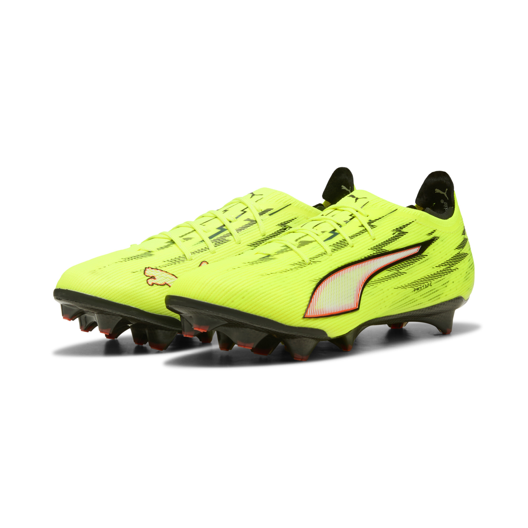 PUMA ULTRA 6 CARBON FG uniseks voetbalschoenen, Zwart/Rood/Geel, Maat 41 thumbnail 6