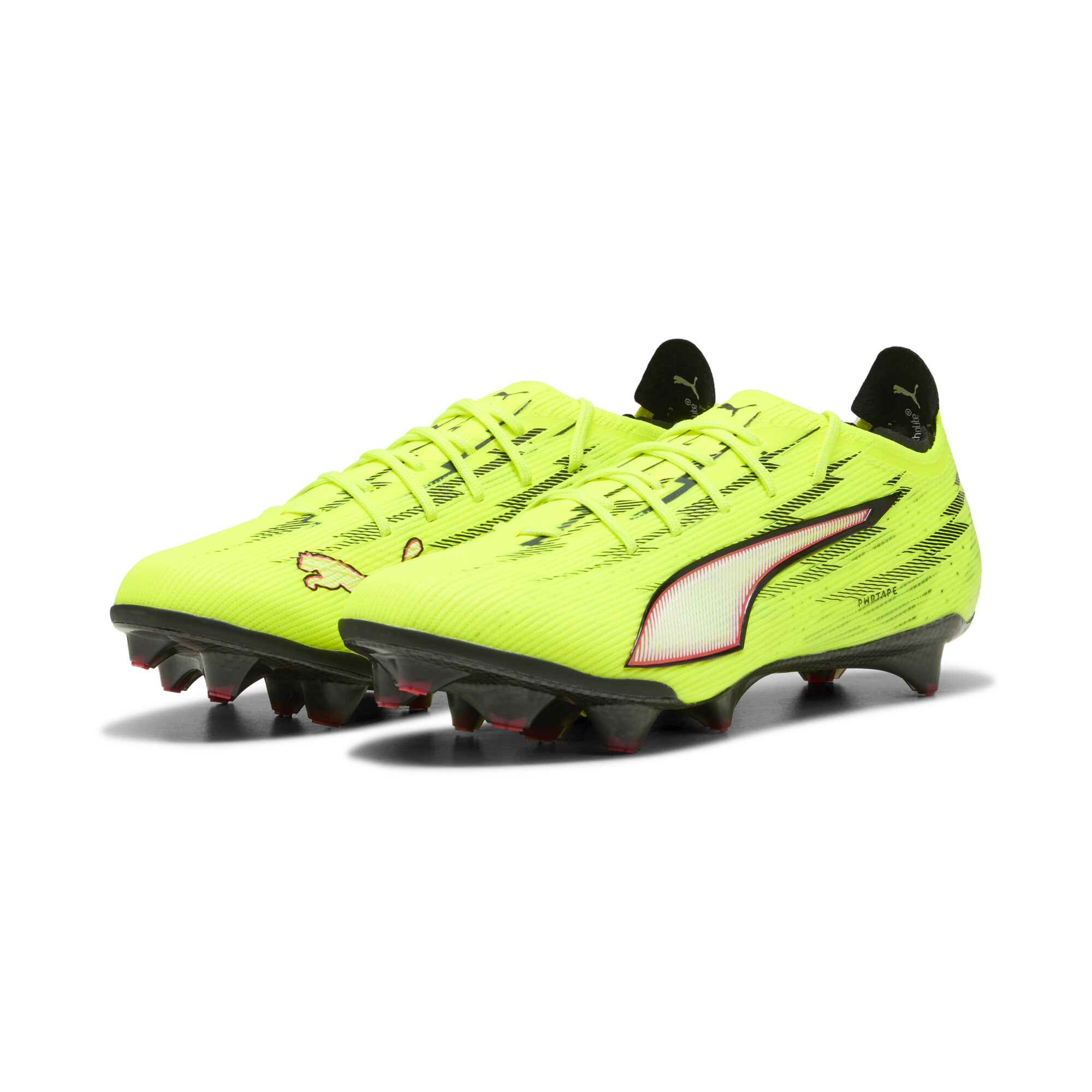 PUMA ULTRA 6 CARBON FG voetbalschoenen voor Dames, Zwart/Rood/Geel, Maat 35,5 thumbnail 6