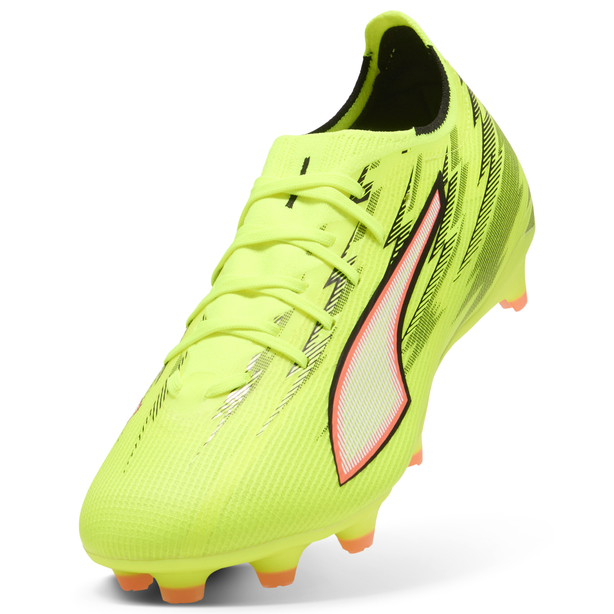PUMA ULTRA 6 MATCH FG/AG uniseks voetbalschoenen, Zwart/Rood/Geel, Maat 51 thumbnail 2