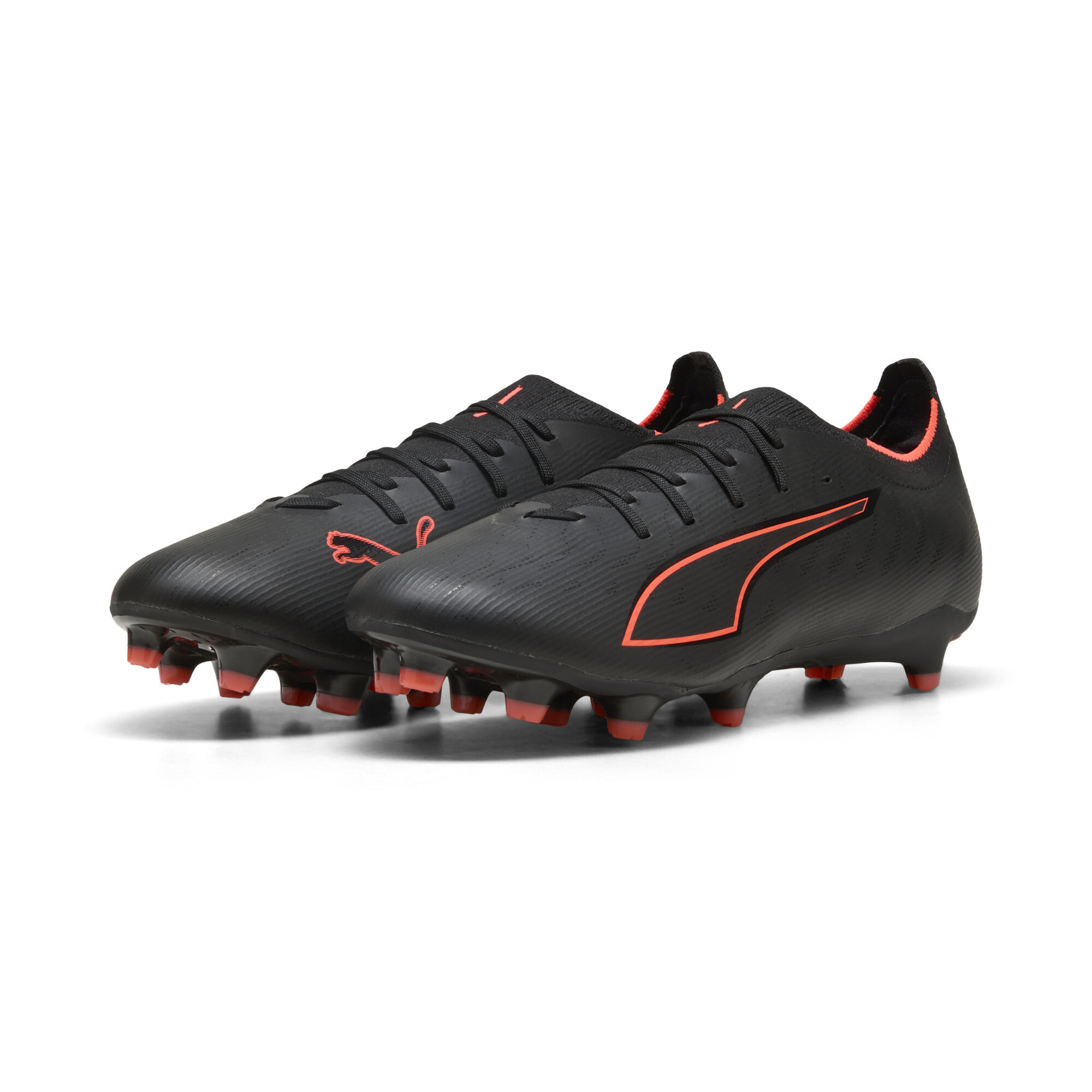 PUMA ULTRA 6 MATCH FG/AG uniseks voetbalschoenen, Zwart/Rood, Maat 46,5 thumbnail 6