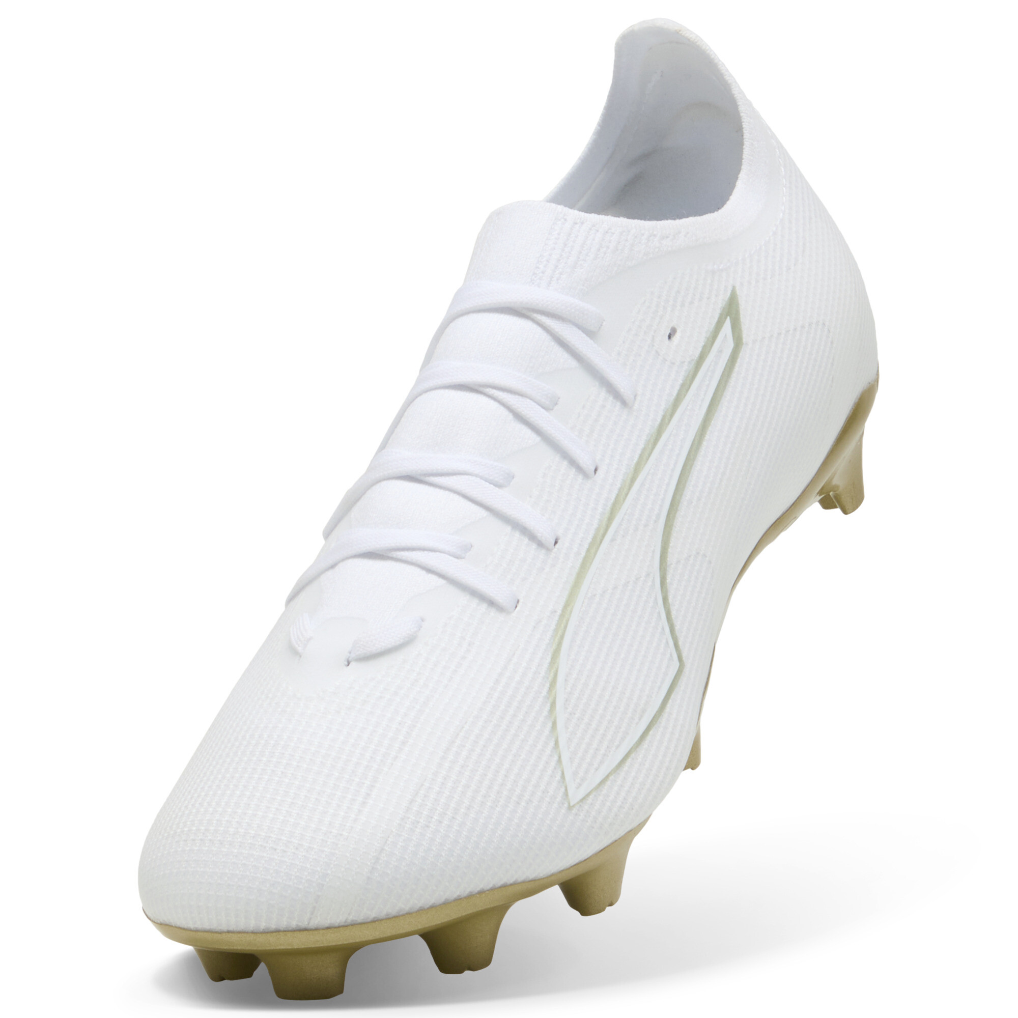 PUMA ULTRA 6 MATCH FG/AG uniseks voetbalschoenen, Zwart/Wit/Goud, Maat 52 thumbnail 2