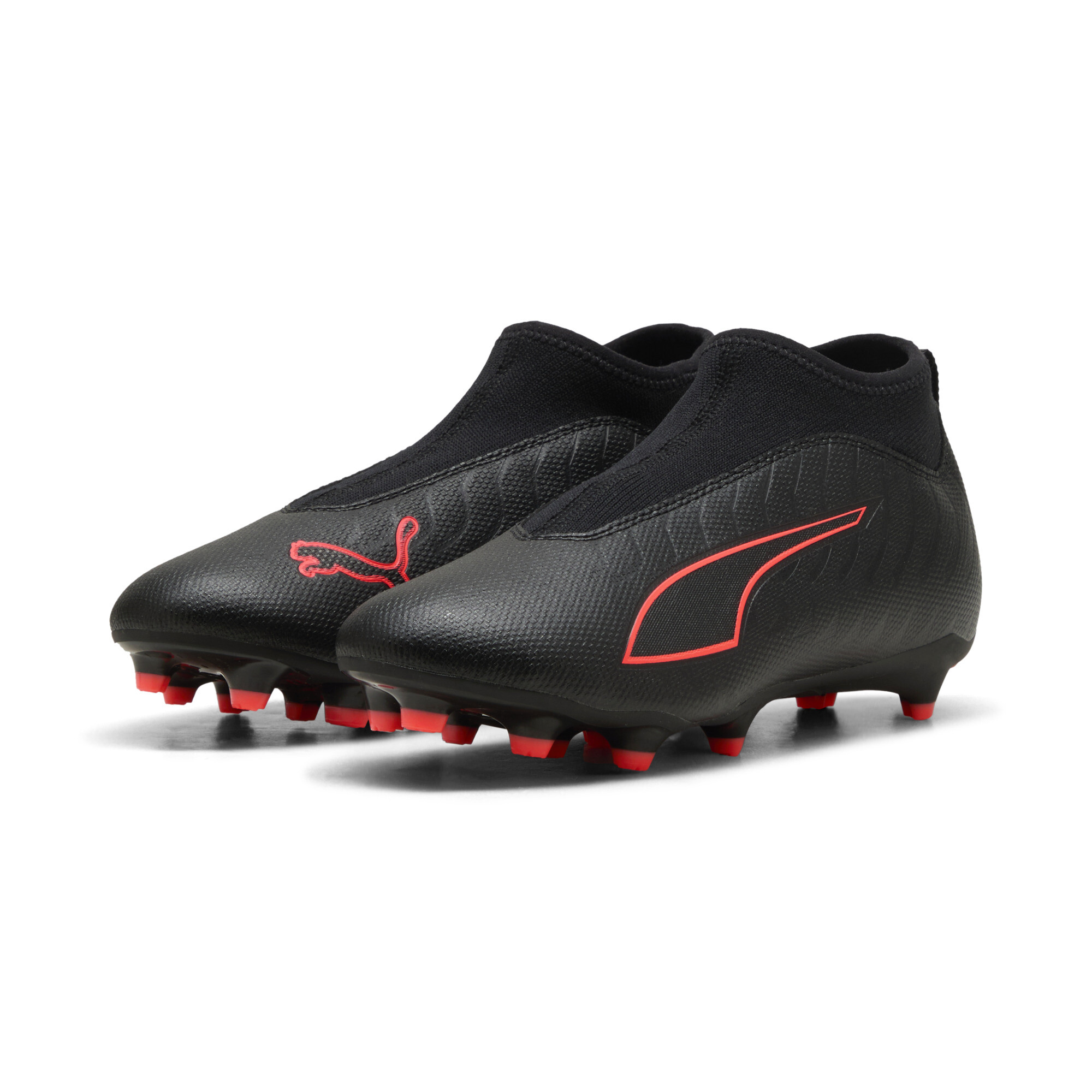 PUMA ULTRA 6 MATCH+ FG/AG voetbalschoenen zonder veters, Zwart/Rood, Maat 31 thumbnail 6