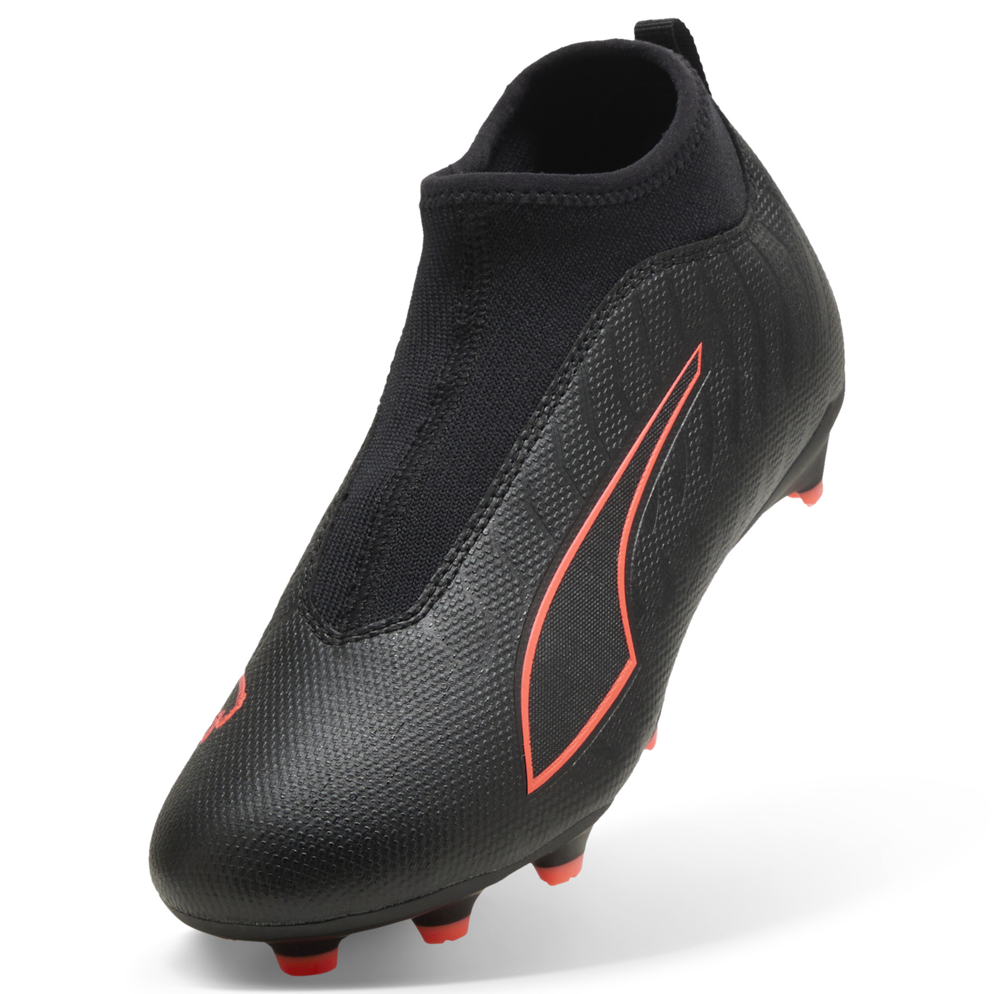 PUMA ULTRA 6 MATCH+ FG/AG voetbalschoenen zonder veters, Zwart/Rood, Maat 31 thumbnail 2