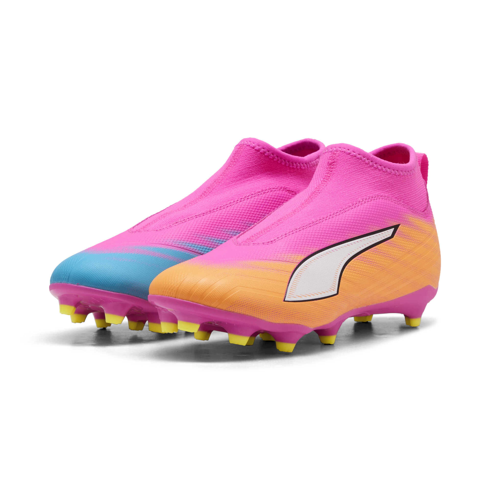 PUMA Chaussures de football sans lacets ULTRA 6 MATCH+ FGAG Enfant et Adolescent Chaussures Jaune - vue 4