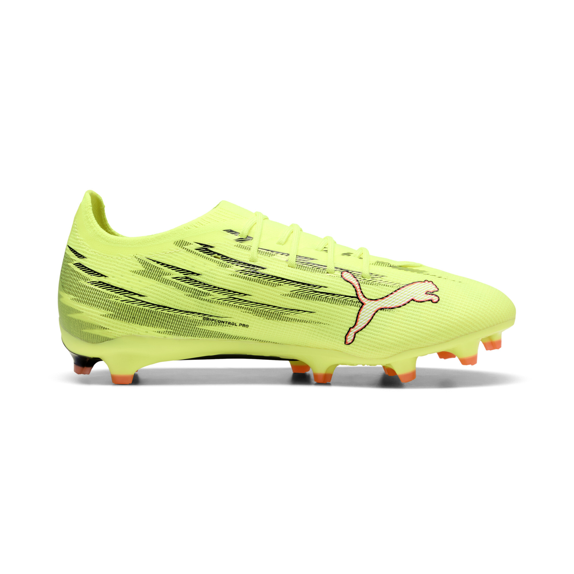 PUMA ULTRA 6 PRO FG uniseks voetbalschoenen, Zwart/Rood/Geel, Maat 46,5 thumbnail 3