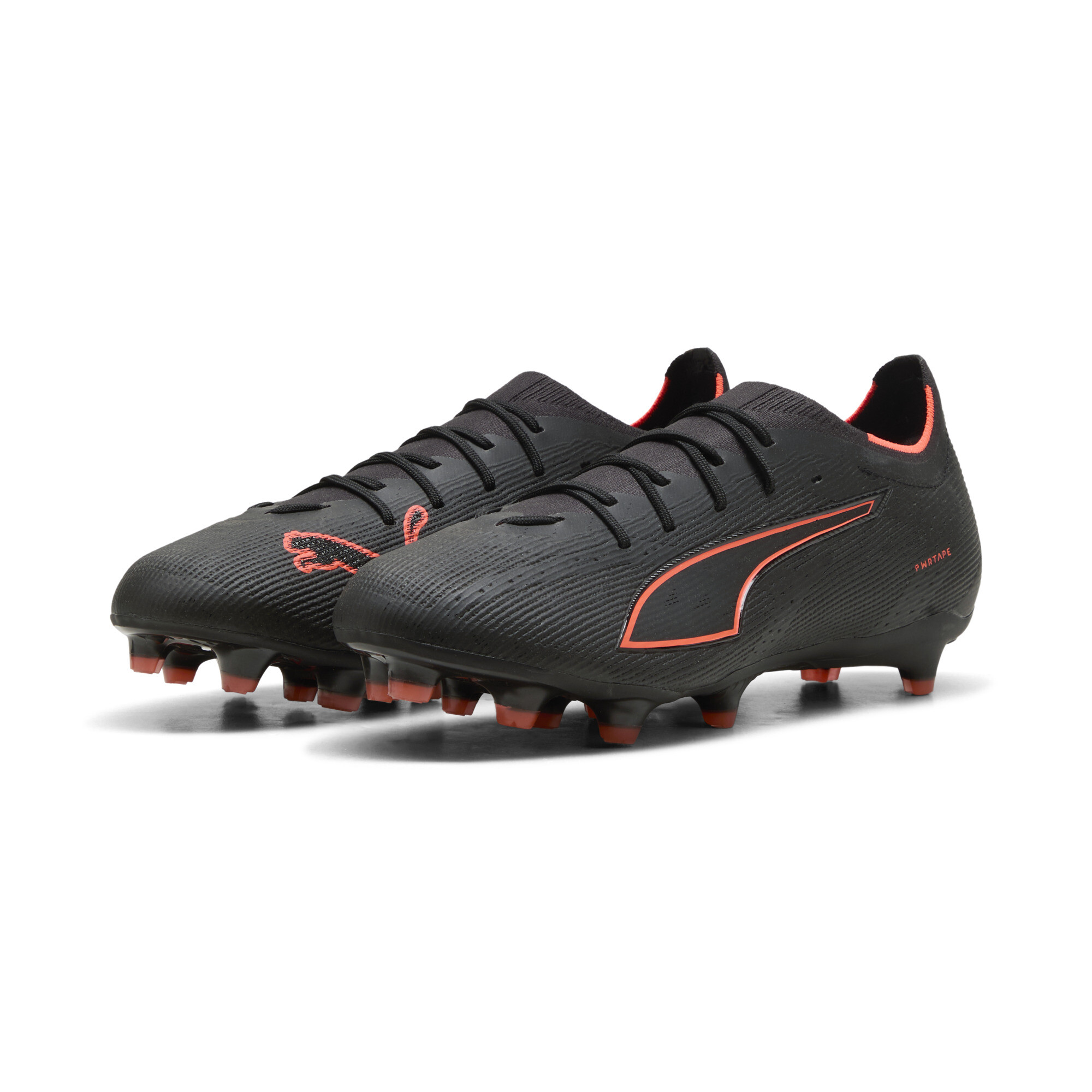 PUMA ULTRA 6 PRO FG uniseks voetbalschoenen, Zwart/Rood, Maat 40,5 thumbnail 6