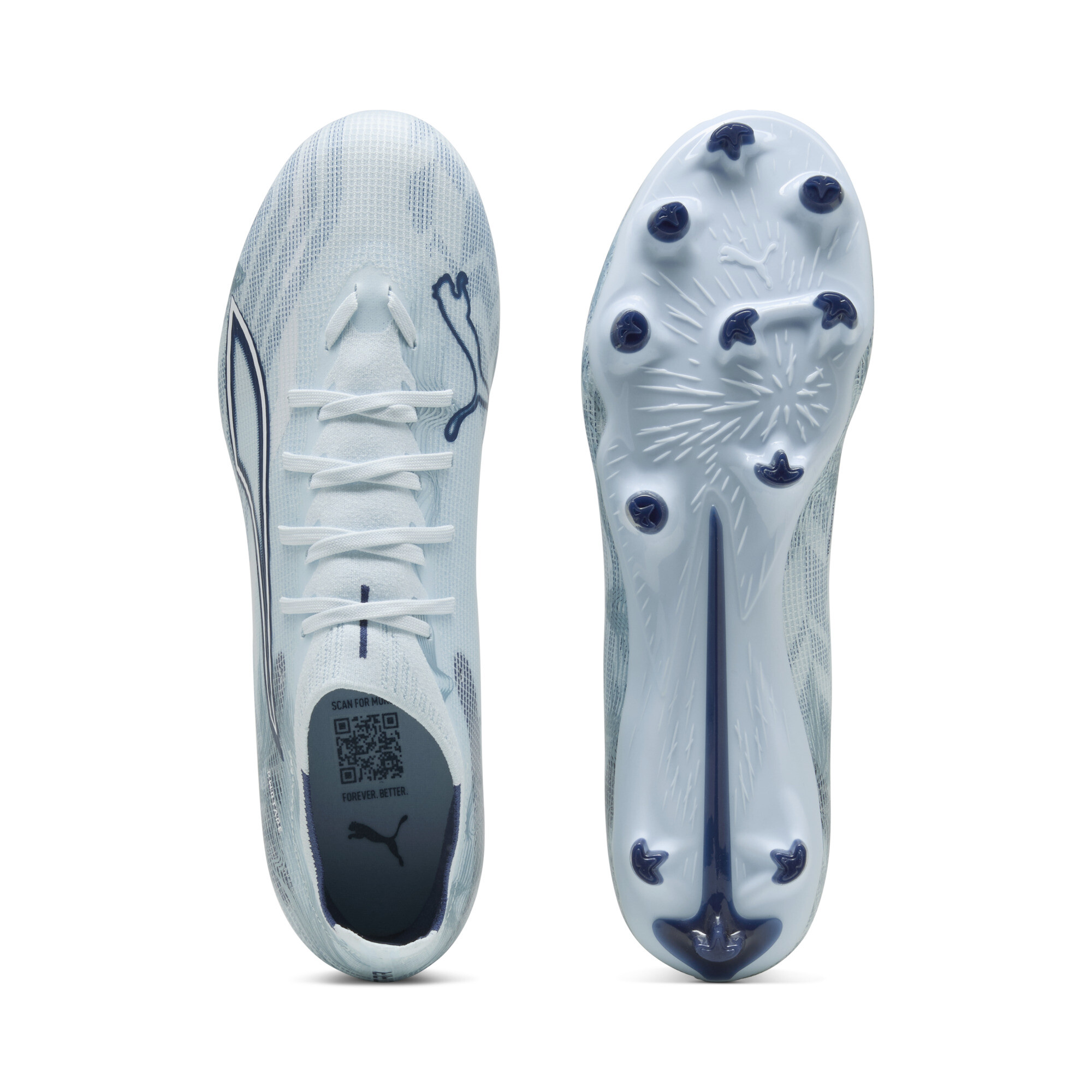 PUMA ULTRA 6 PRO FG uniseks voetbalschoenen, Blauw/Wit, Maat 40 thumbnail 4