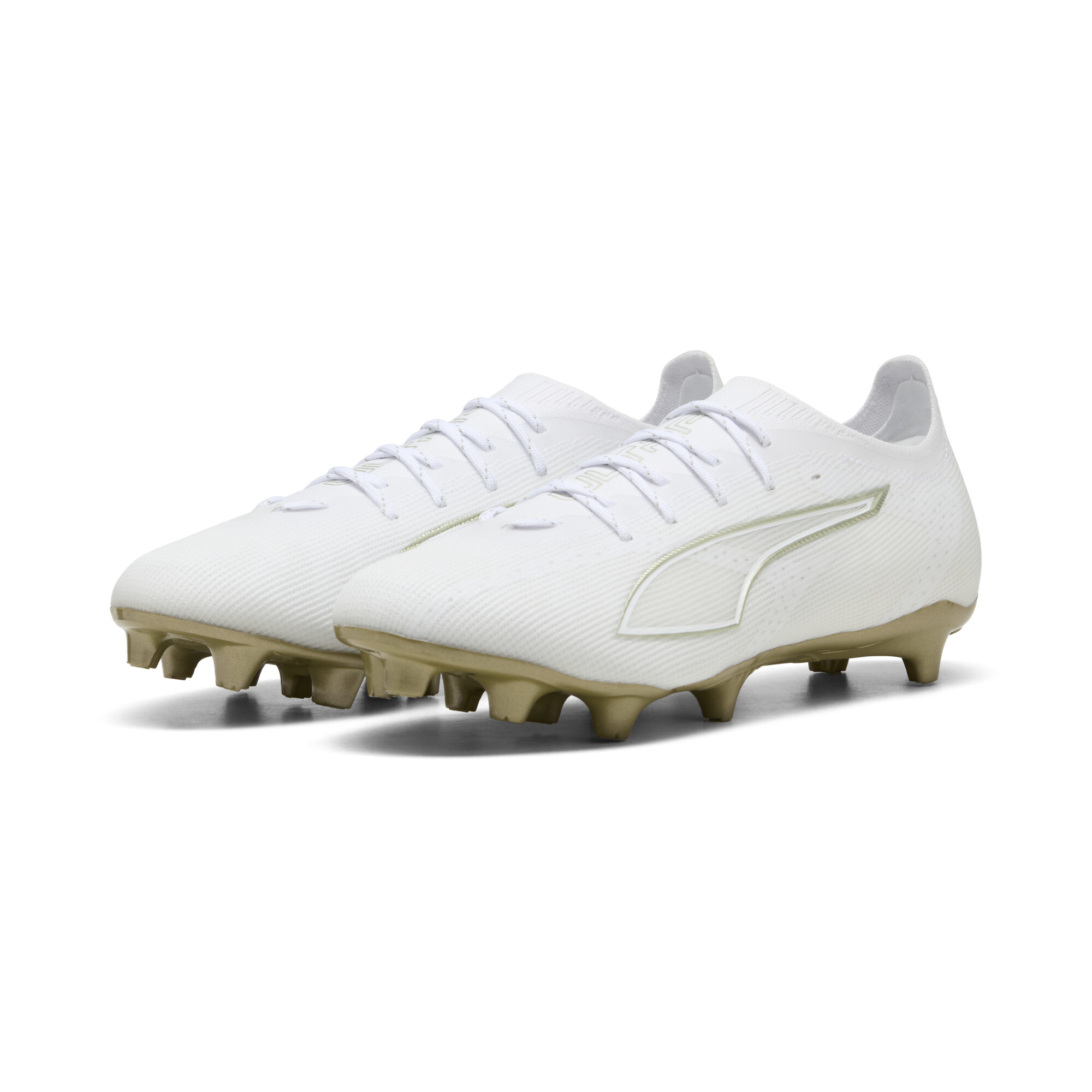 PUMA ULTRA 6 PRO FG uniseks voetbalschoenen, Zwart/Wit/Goud, Maat 46,5 thumbnail 6