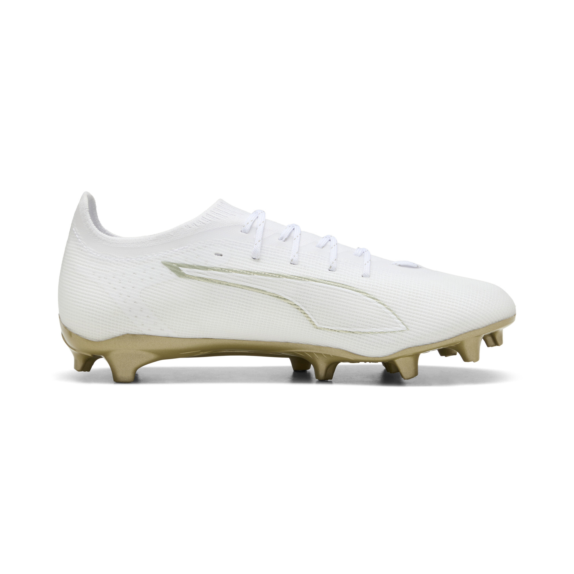 PUMA ULTRA 6 PRO FG uniseks voetbalschoenen, Zwart/Wit/Goud, Maat 46,5 thumbnail 3