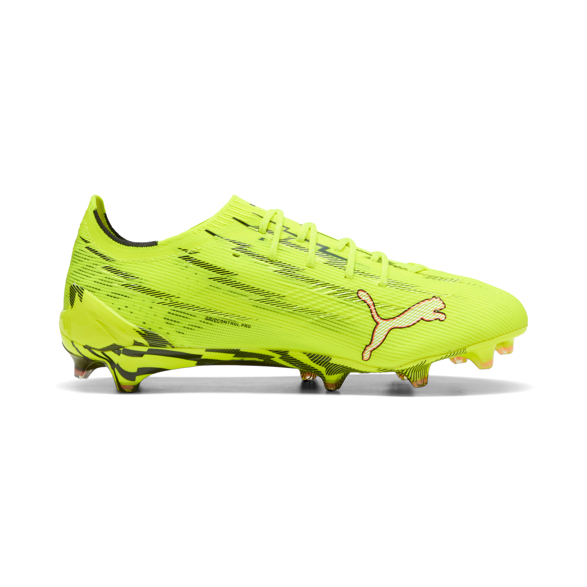 PUMA ULTRA 6 ULTIMATE FG uniseks voetbalschoenen, Zwart/Rood/Geel, Maat 35,5 thumbnail 4