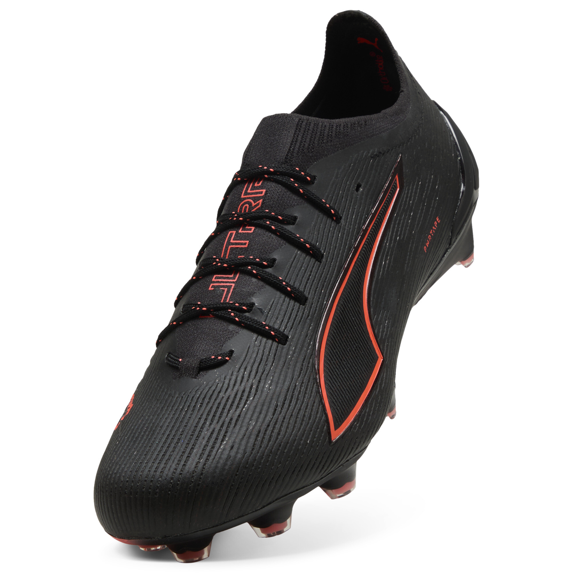 PUMA ULTRA 6 ULTIMATE FG uniseks voetbalschoenen, Zwart/Rood, Maat 36 thumbnail 2