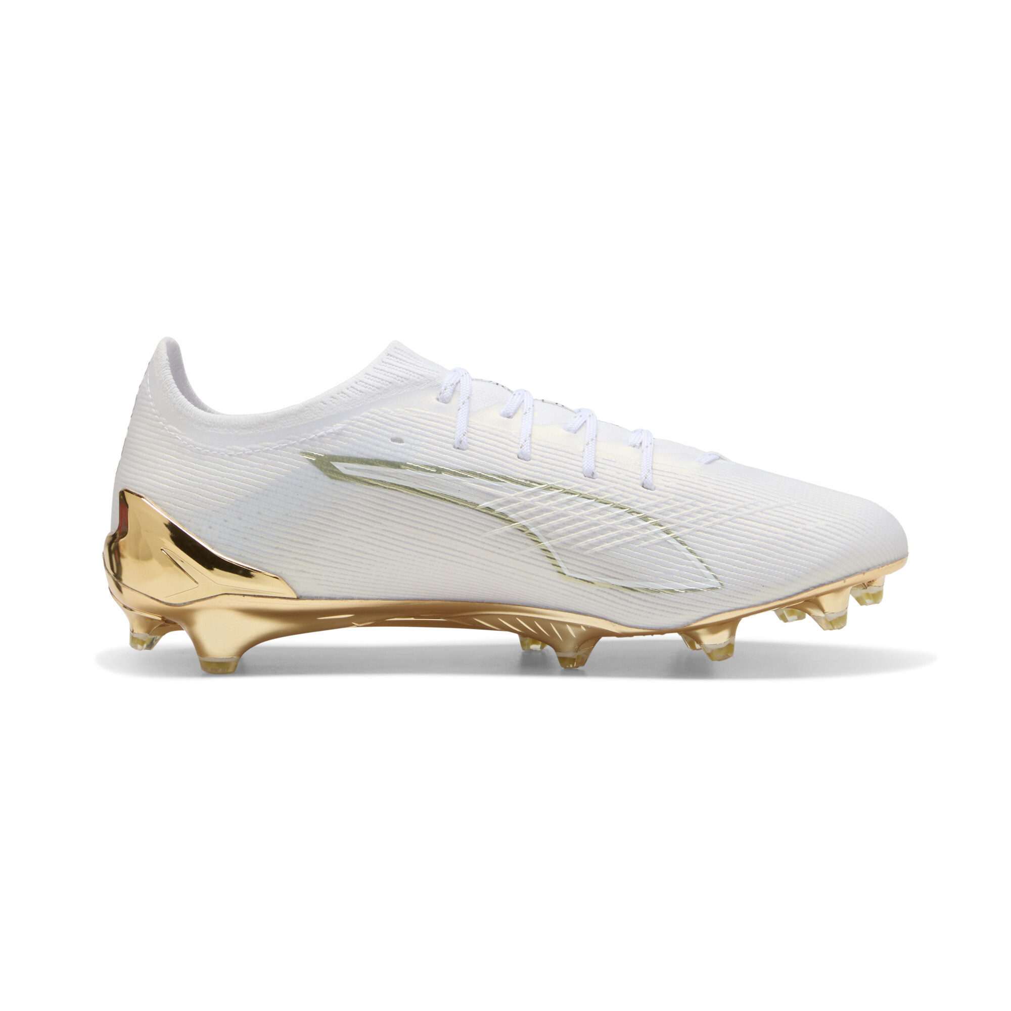 PUMA ULTRA 6 ULTIMATE FG uniseks voetbalschoenen, Zwart/Wit/Goud, Maat 40 thumbnail 3