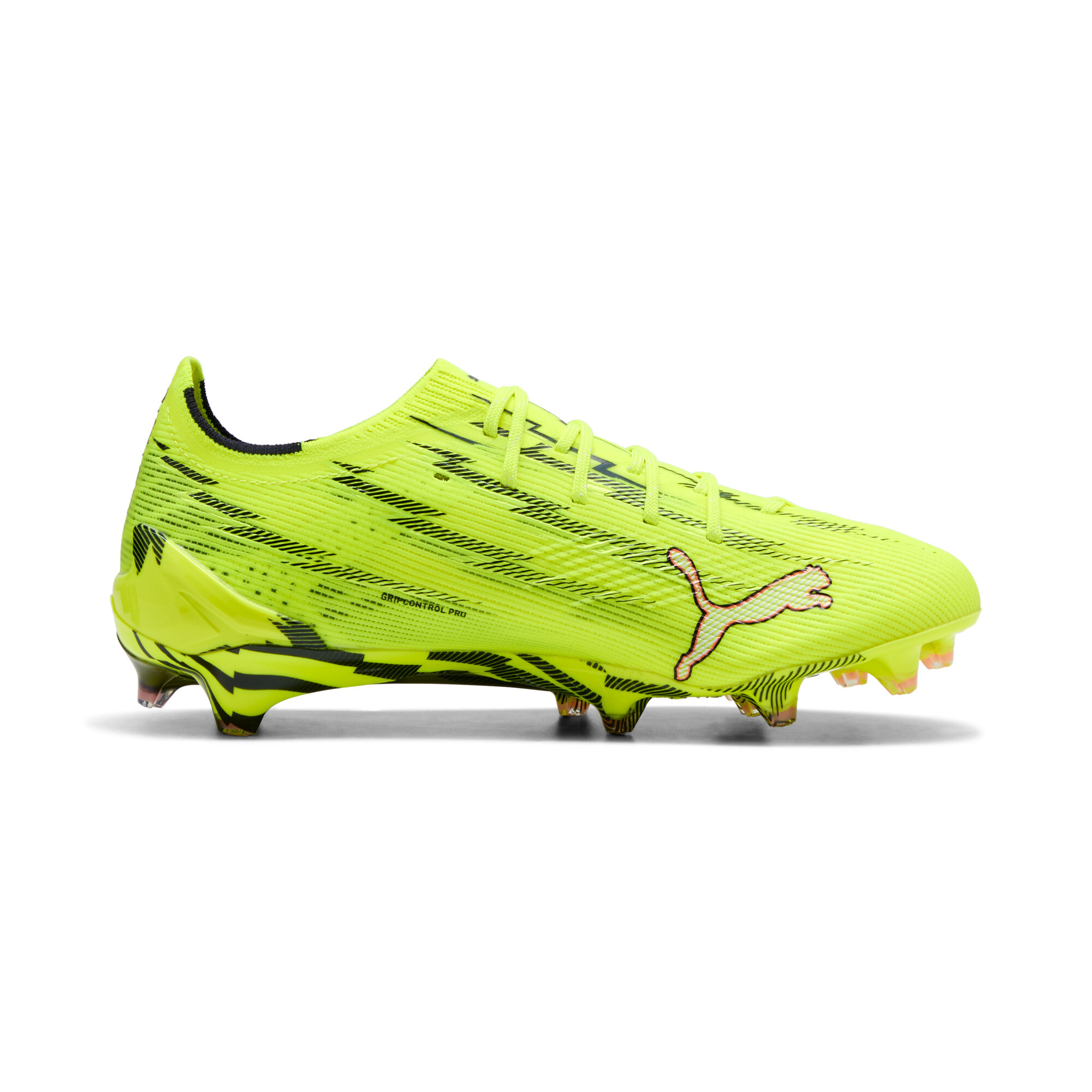 PUMA ULTRA 6 ULTIMATE FG voetbalschoenen voor Dames, Zwart/Rood/Geel, Maat 38 thumbnail 4