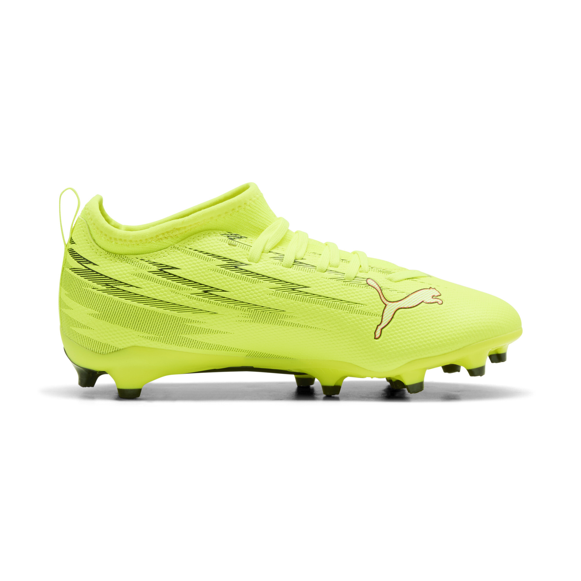 PUMA ULTRA 6 MATCH FG/AG voetbalschoenen, Zwart/Rood/Geel, Maat 34 thumbnail 3