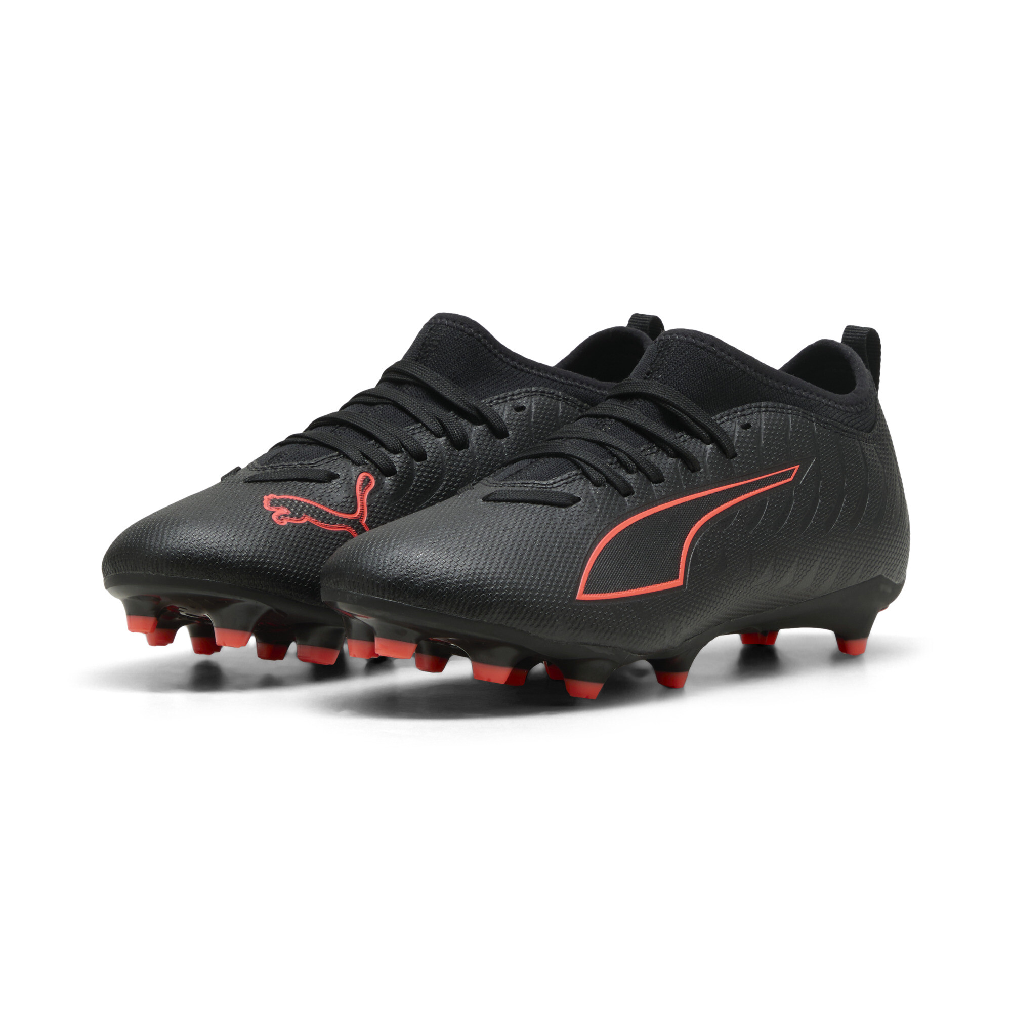 PUMA ULTRA 6 MATCH FG/AG voetbalschoenen, Zwart/Rood, Maat 30 thumbnail 6