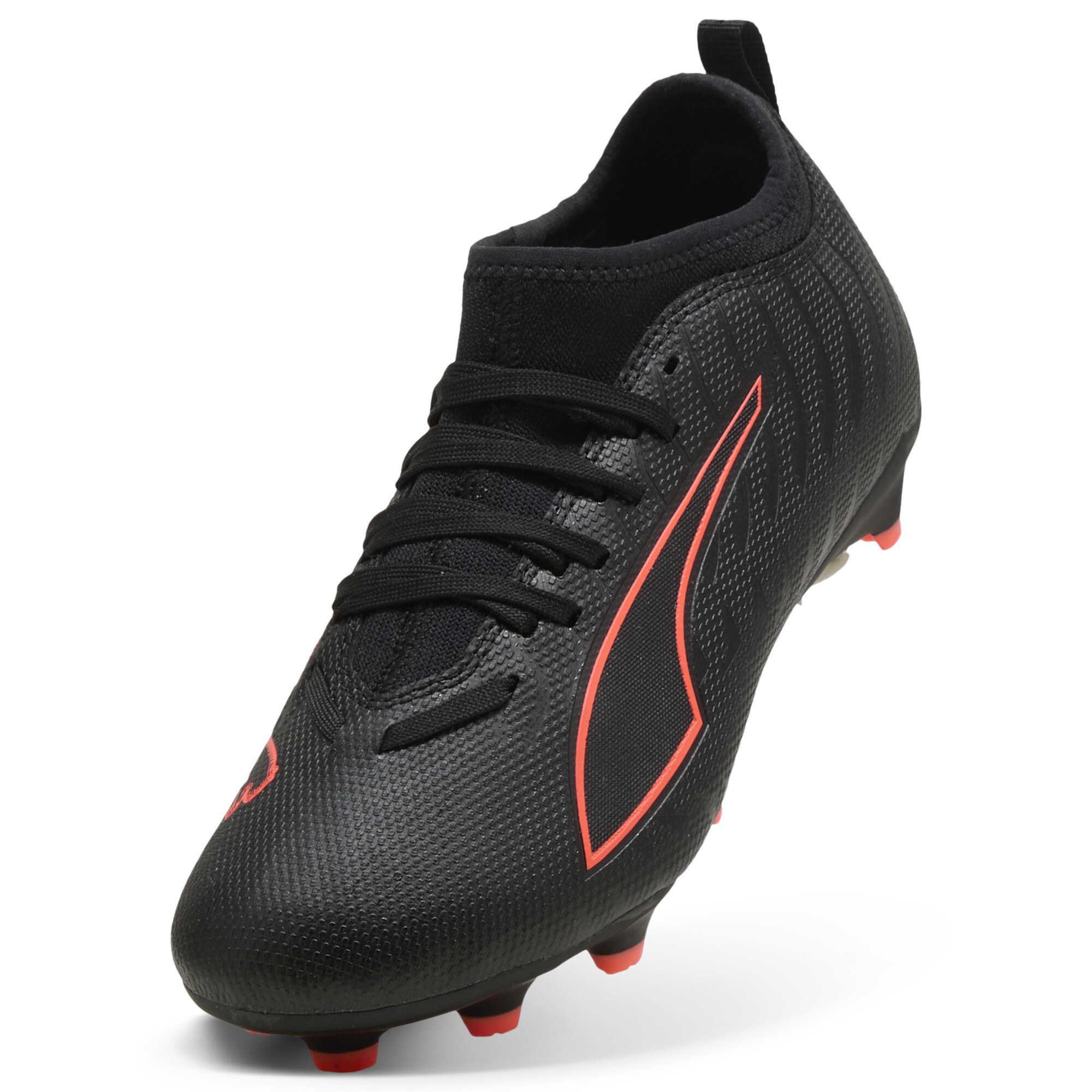 PUMA ULTRA 6 MATCH FG/AG voetbalschoenen, Zwart/Rood, Maat 30 thumbnail 2