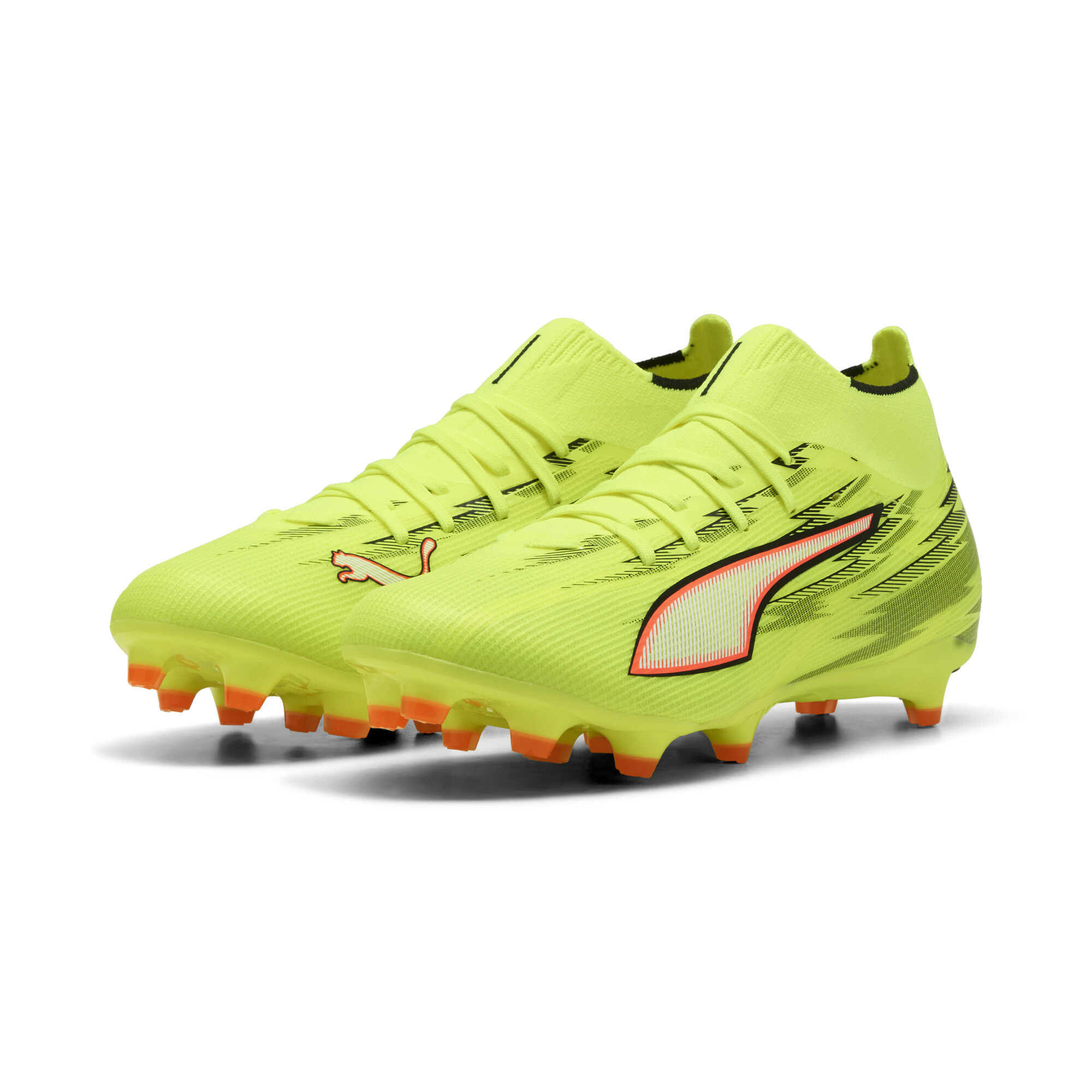 PUMA ULTRA 6 MATCH+ FG/AG uniseks voetbalschoenen, Zwart/Rood/Geel, Maat 44,5 thumbnail 6