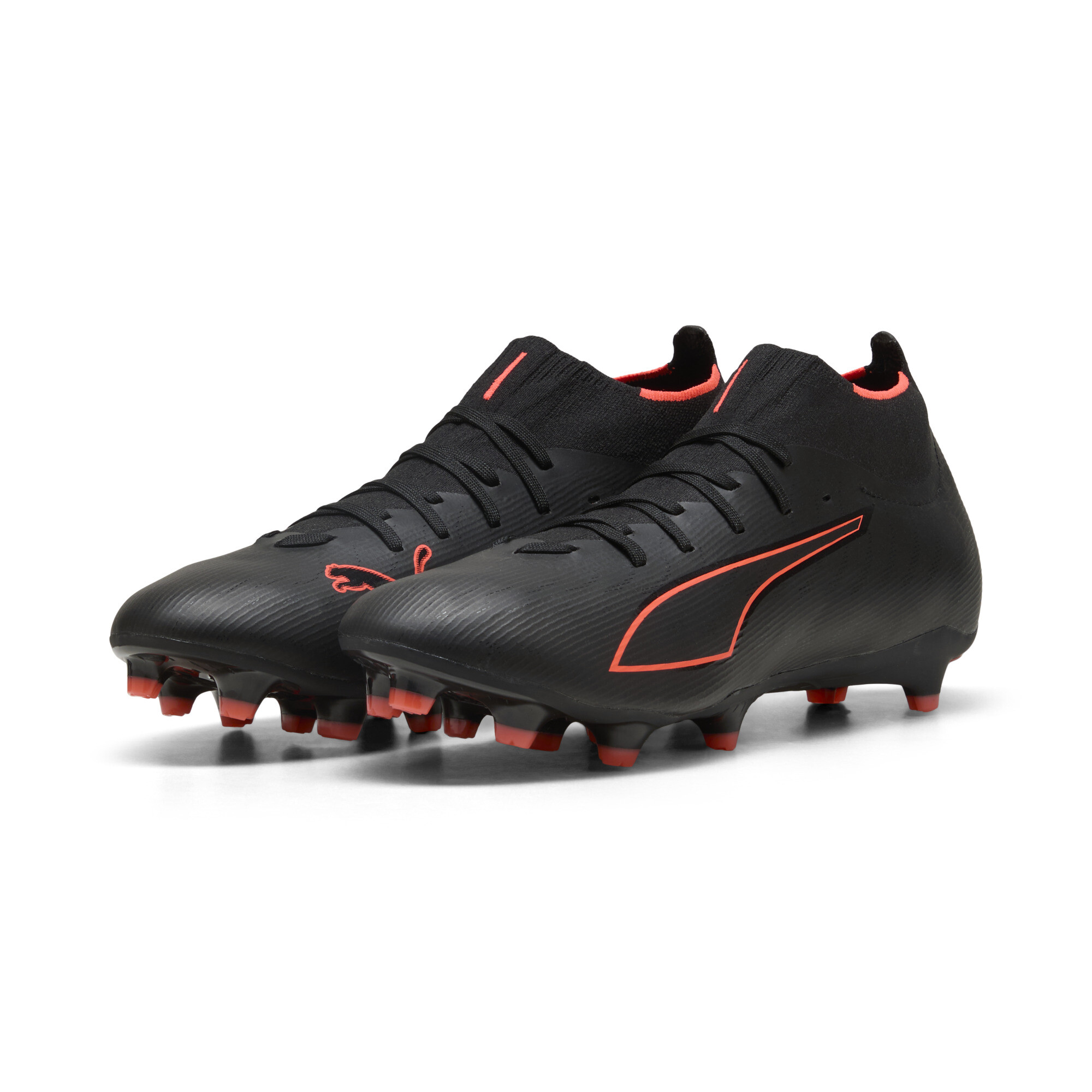PUMA ULTRA 6 MATCH+ FG/AG uniseks voetbalschoenen, Zwart/Rood, Maat 42 thumbnail 6