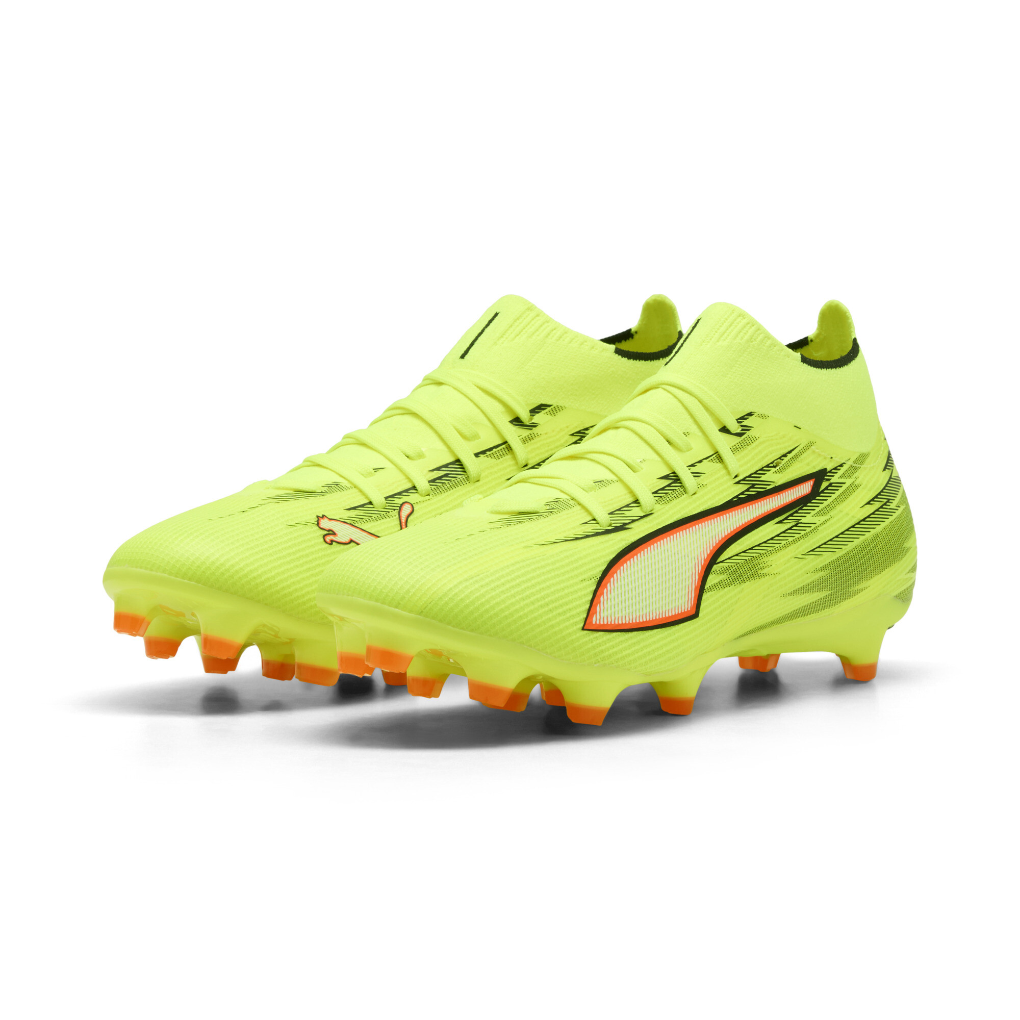 PUMA ULTRA 6 MATCH+ FG voetbalschoenen voor Dames, Zwart/Rood/Geel, Maat 38,5 thumbnail 6