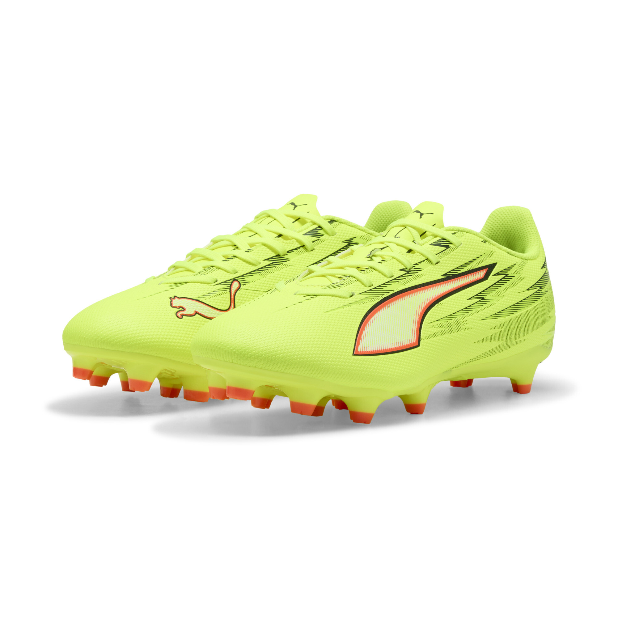 PUMA ULTRA 6 PLAY FG/AG voetbalschoenen uniseks, Zwart/Rood/Geel, Maat 43 thumbnail 6