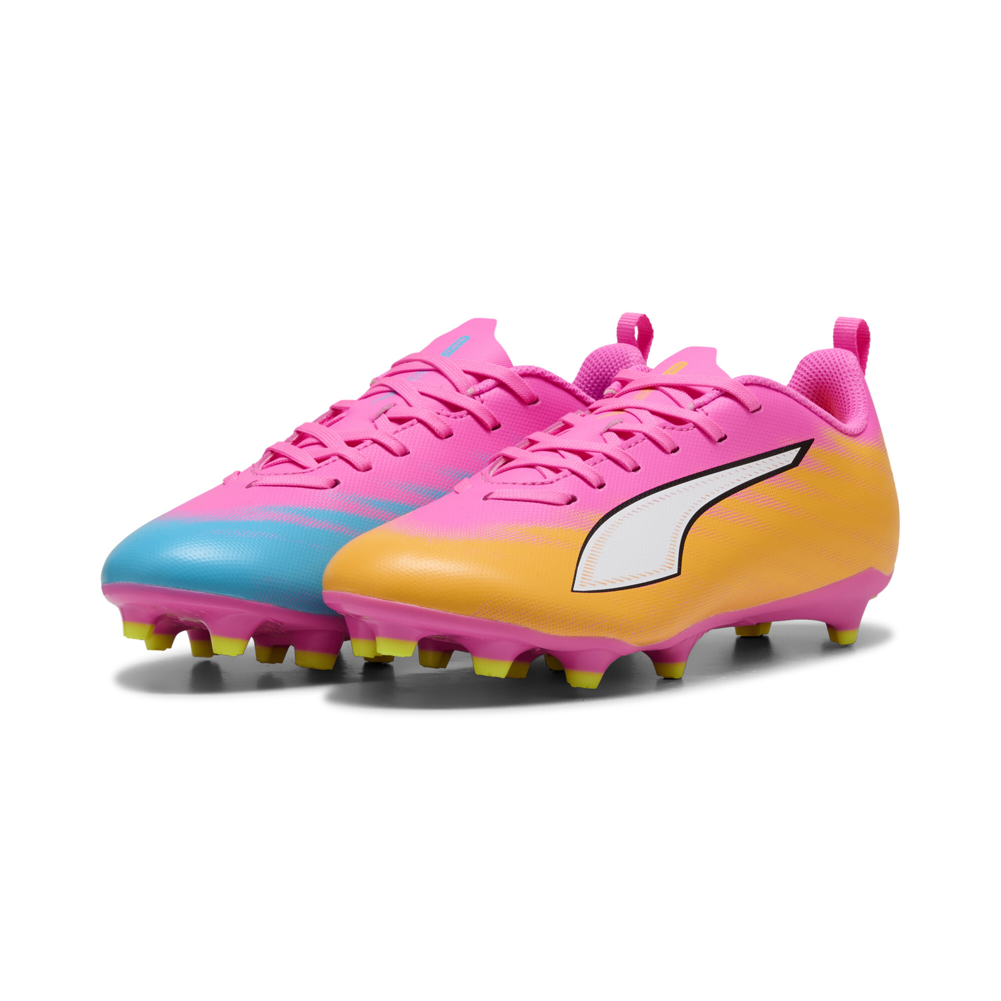 PUMA Chaussures de football ULTRA 6 PLAY FGAG Enfant et Adolescent Chaussures Jaune - vue 4