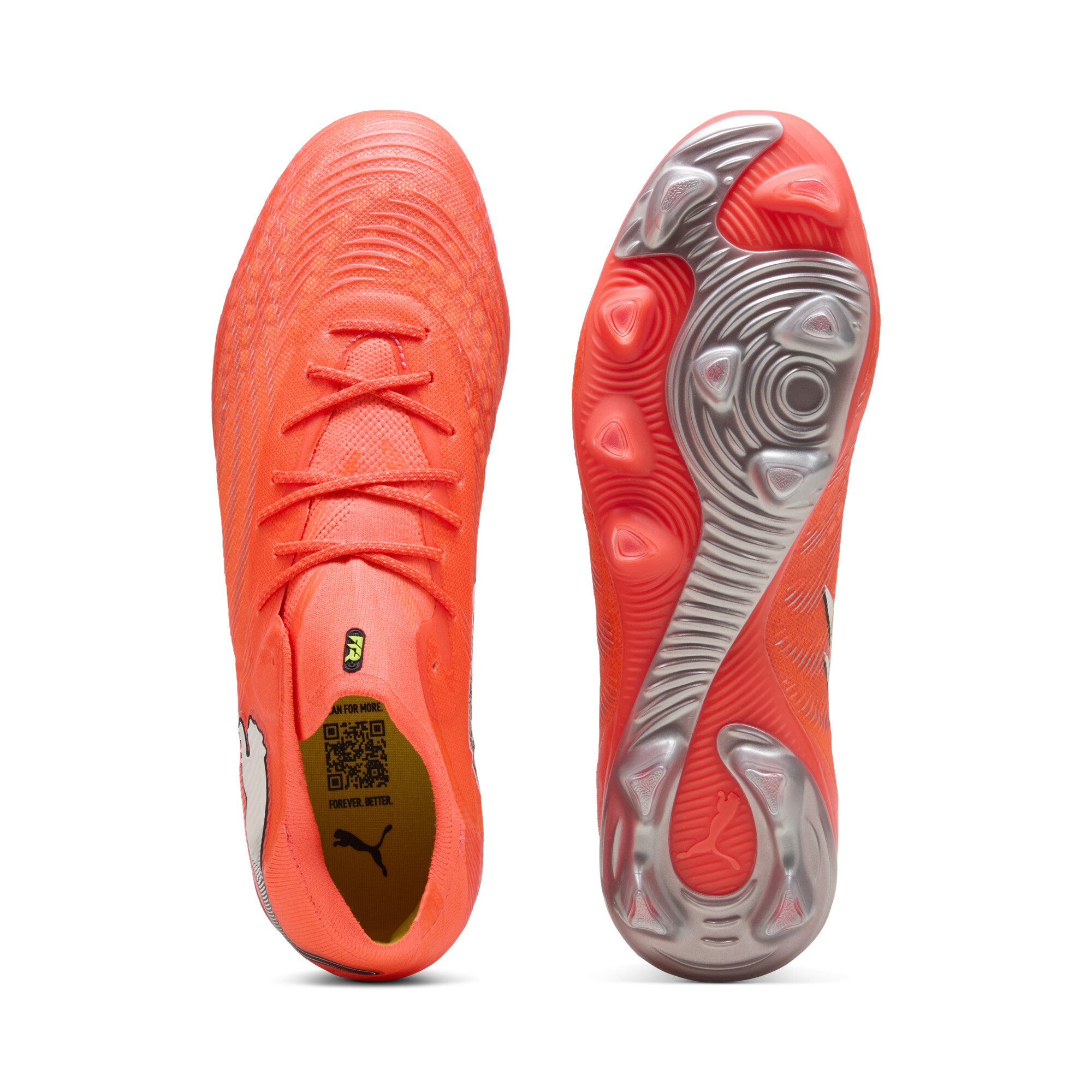 PUMA FUTURE 9 FUSION FG/AG uniseks voetbalschoenen, Zwart/Rood/Wit, Maat 44 thumbnail 4