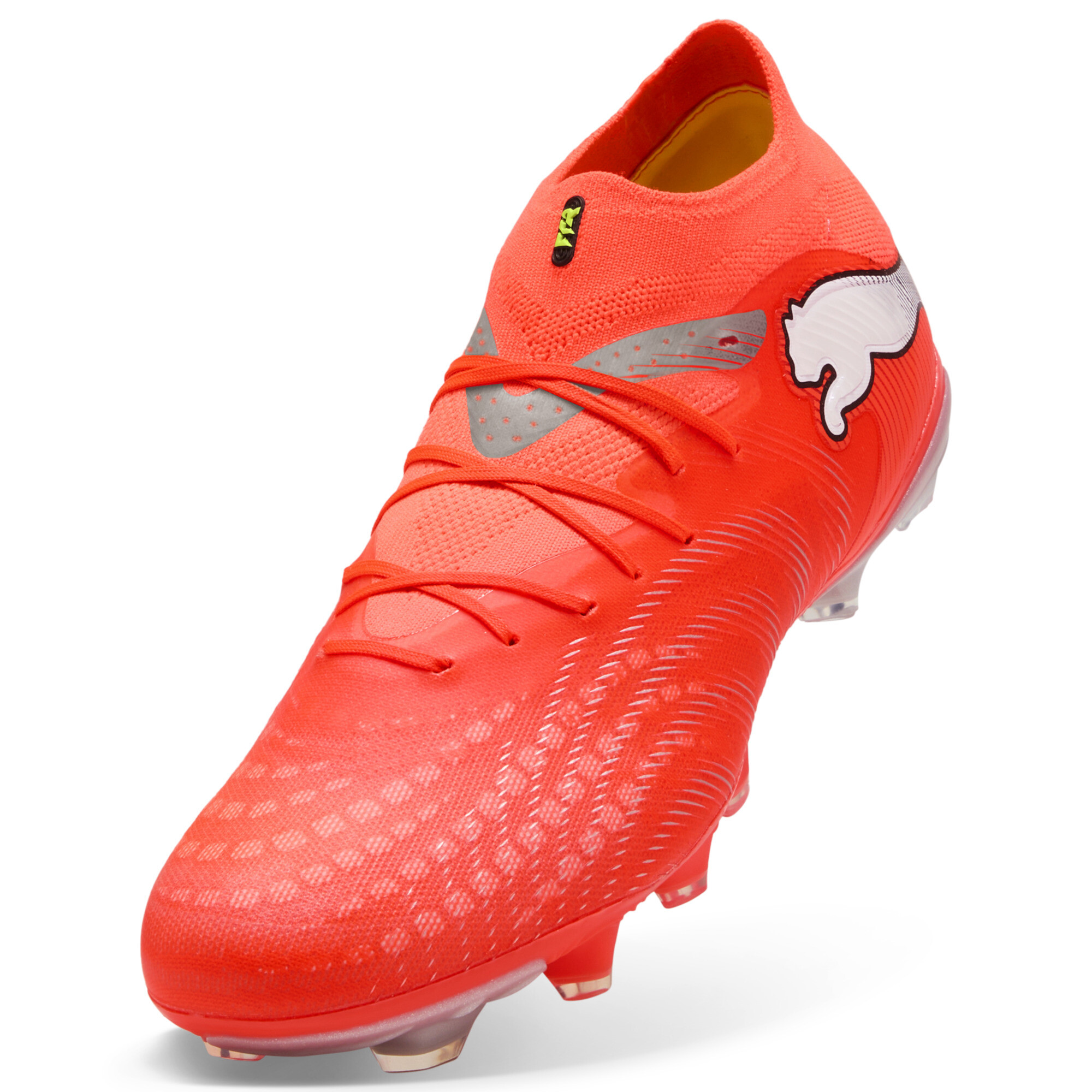 PUMA FUTURE 9 PRO FG/AG uniseks voetbalschoenen, Zwart/Rood/Wit, Maat 46,5 thumbnail 2
