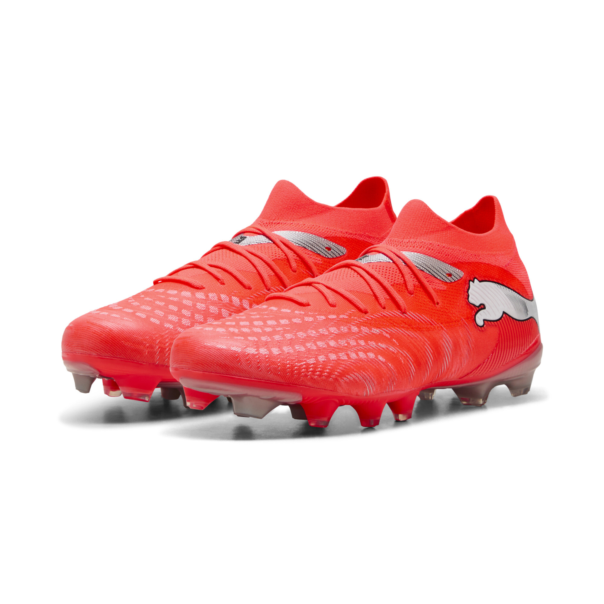 PUMA FUTURE 9 MATCH FG/AG uniseks voetbalschoenen, Zwart/Rood/Wit, Maat 43 thumbnail 6