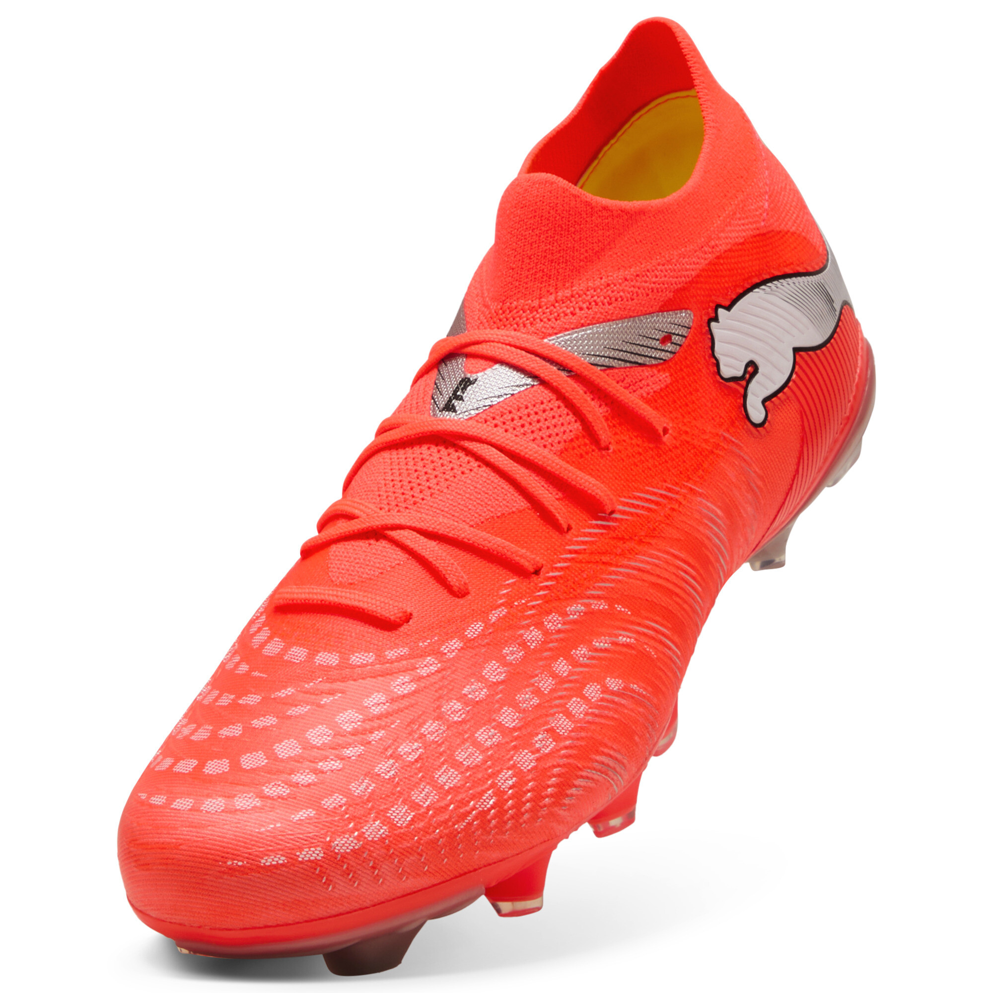 PUMA FUTURE 9 MATCH FG/AG uniseks voetbalschoenen, Zwart/Rood/Wit, Maat 43 thumbnail 2