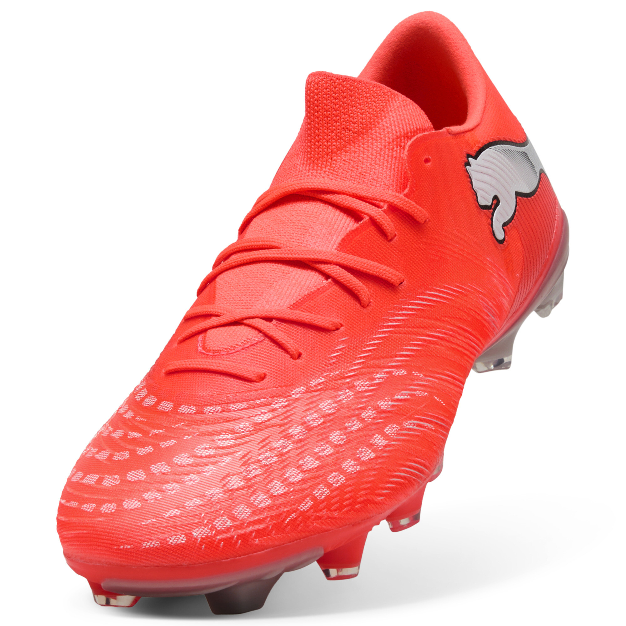 PUMA FUTURE 9 MATCH FUSION FG/AG uniseks voetbalschoenen, Zwart/Rood/Wit, Maat 42,5 thumbnail 2