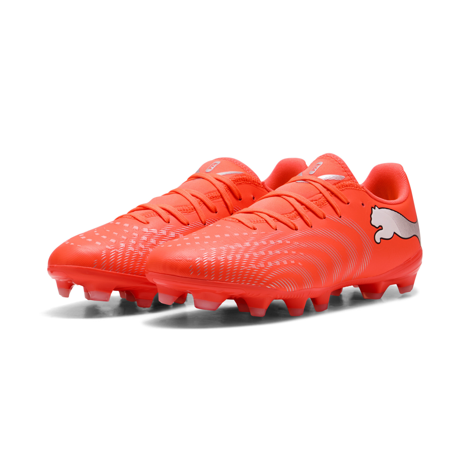 PUMA FUTURE 9 PLAY FG/AG uniseks voetbalschoenen, Zwart/Rood/Wit, Maat 47 thumbnail 6