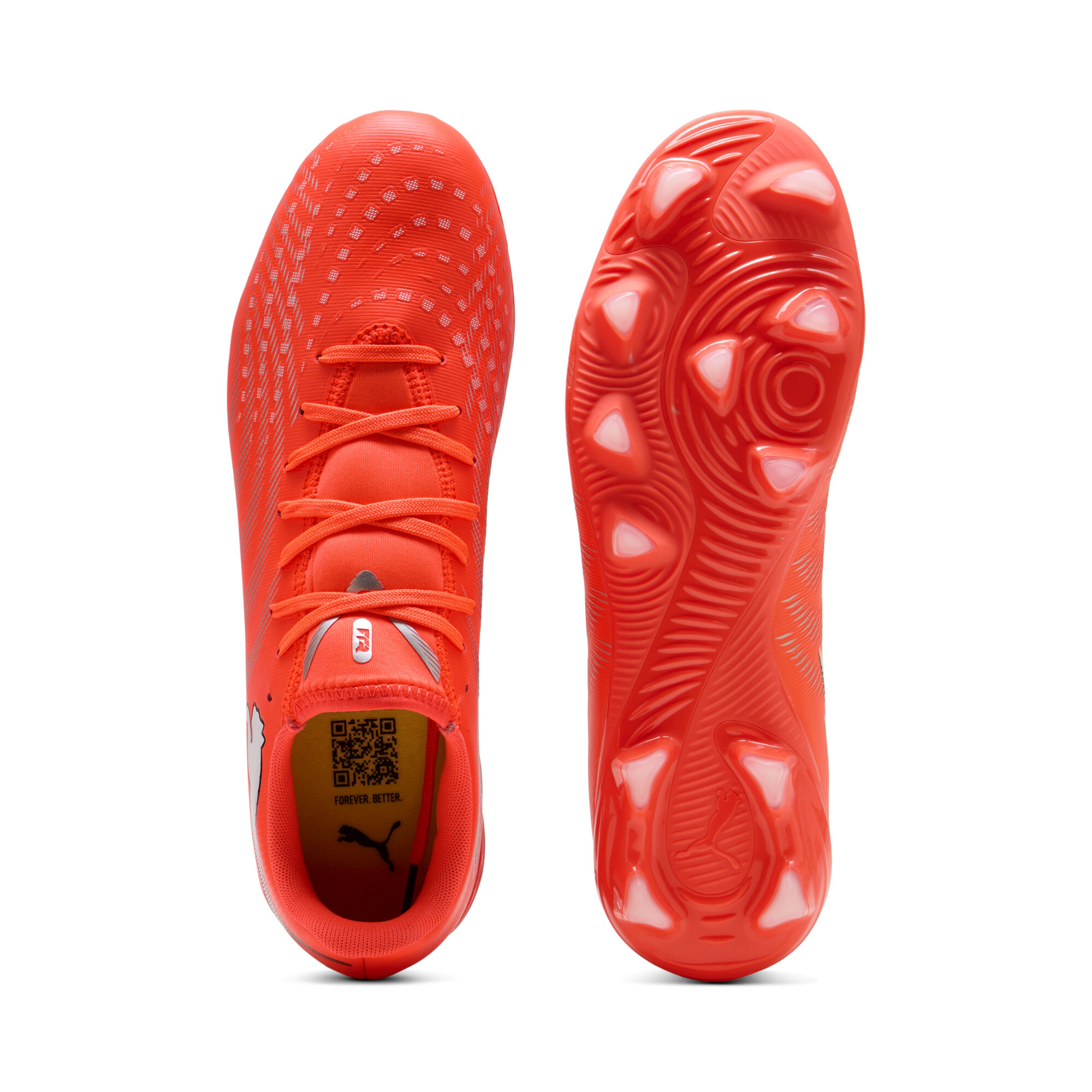 PUMA FUTURE 9 PLAY FG/AG uniseks voetbalschoenen, Zwart/Rood/Wit, Maat 47 thumbnail 4